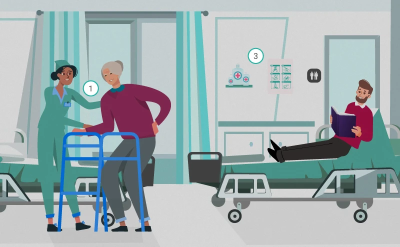 Patientenzimmer